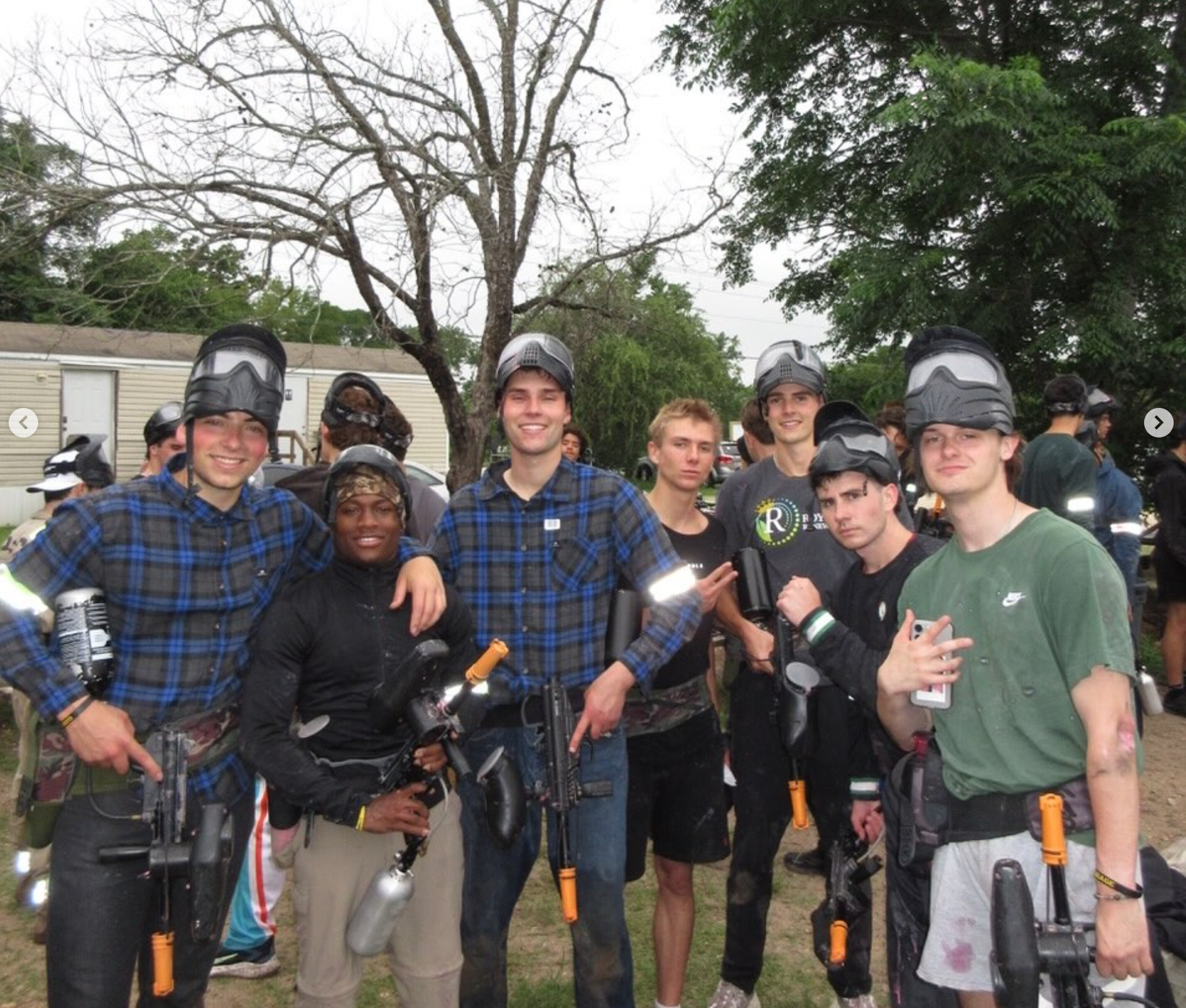 Royalty Renewables reps at paintball