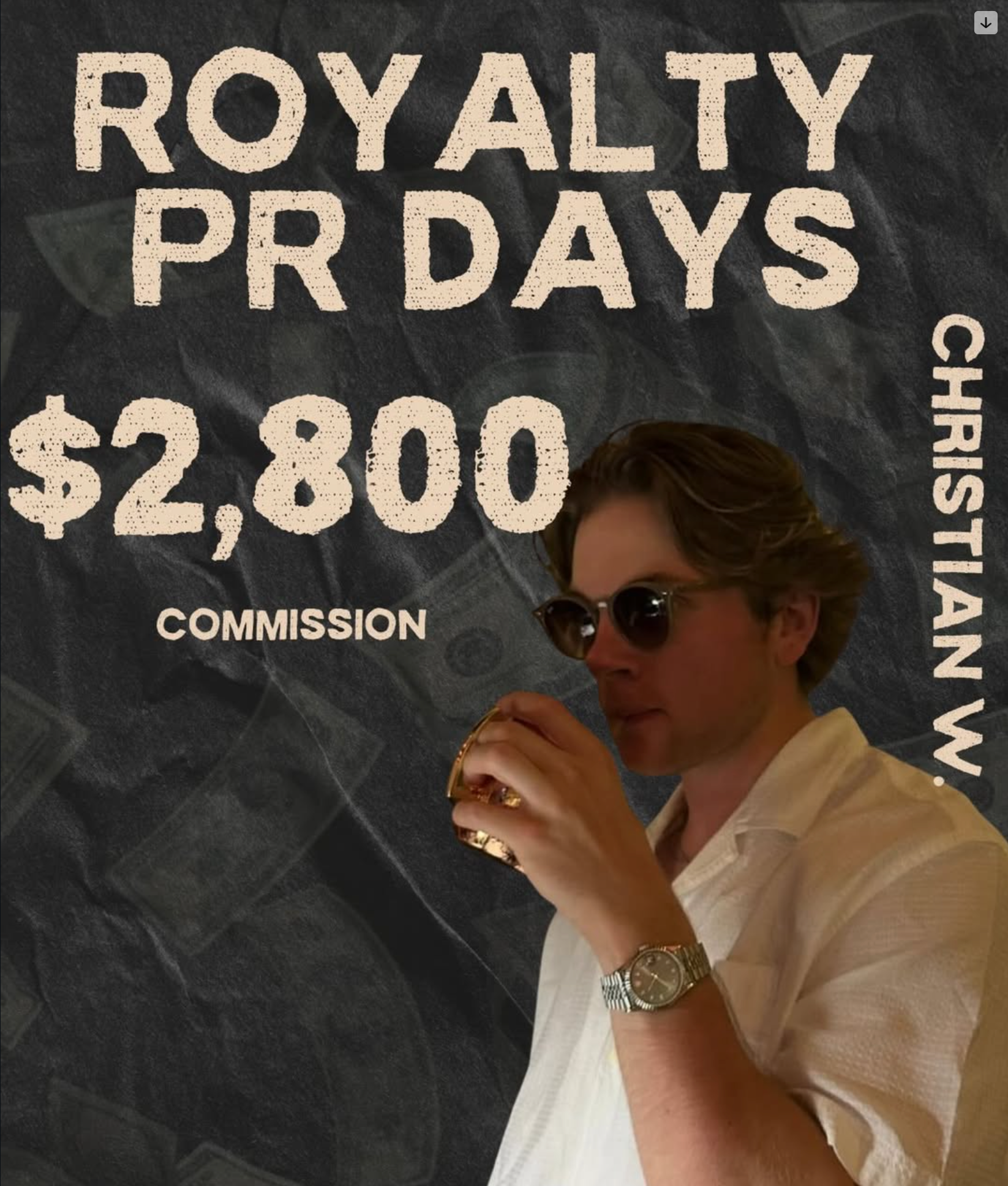 Christian W. — $2,800 commission week